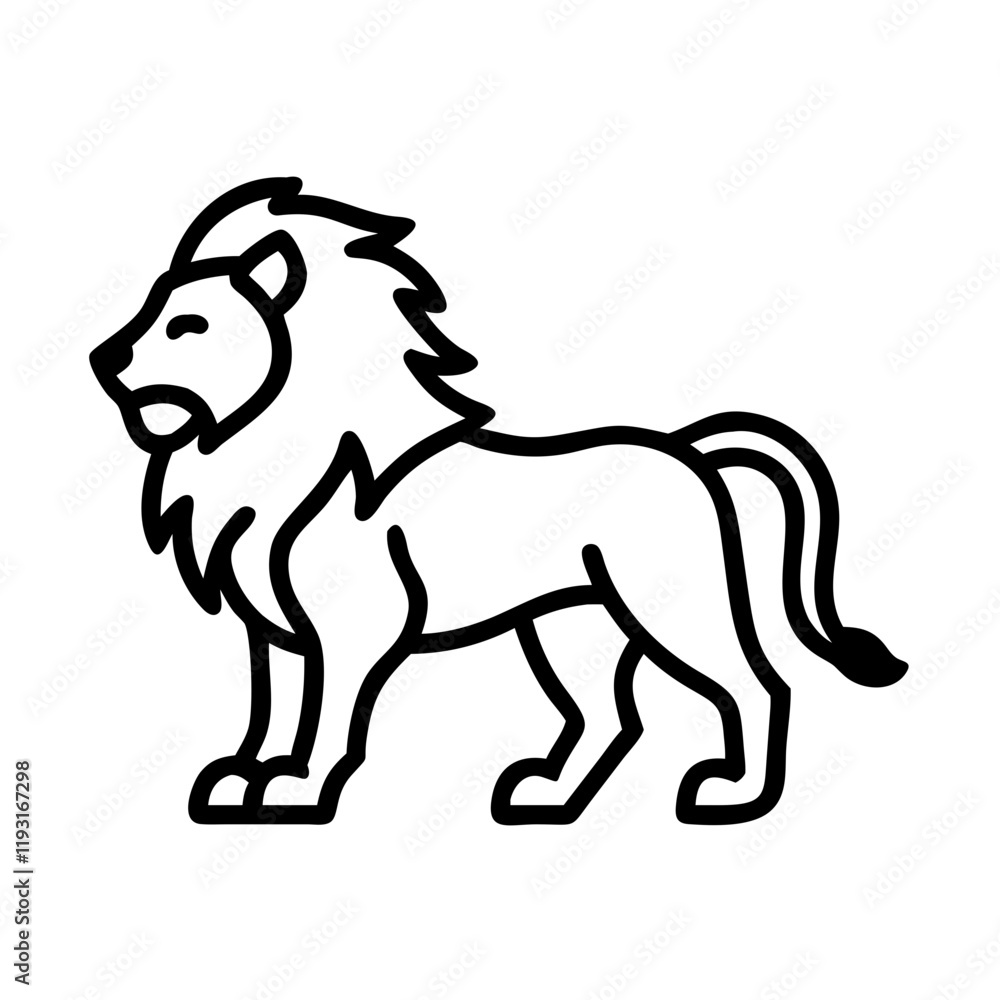 Obraz premium lion pride icon, lion pride line art - simple line art of lion pride, perfect for lion pride logos and icons and themed design
