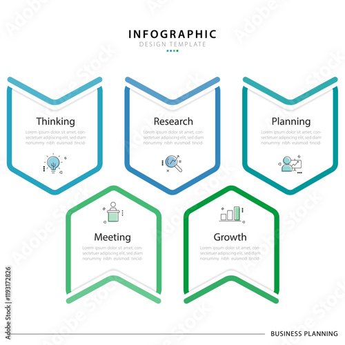 Timeline Creator infographic template. 5 Step timeline journey, calendar Flat simple infographics design template. presentation graph. Business concept with 5 options, gantt vector illustration.