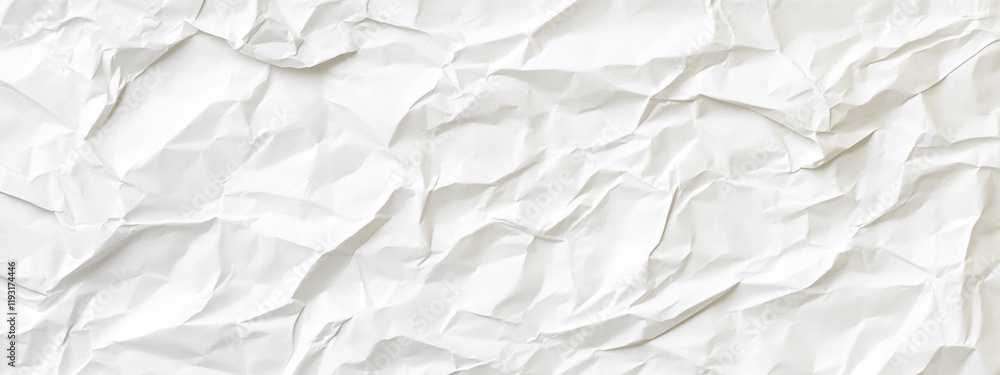 Obraz premium Crumpled white paper texture background.
