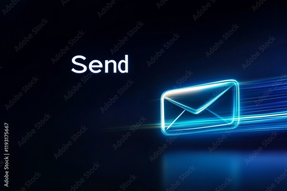 Fototapeta premium Email interface with a clicked 