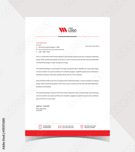 Business letterhead template design