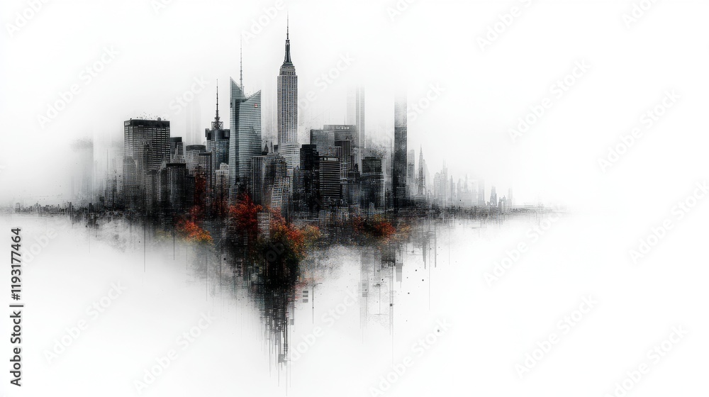 Fototapeta premium Vibrant Cityscape Full of Buildings