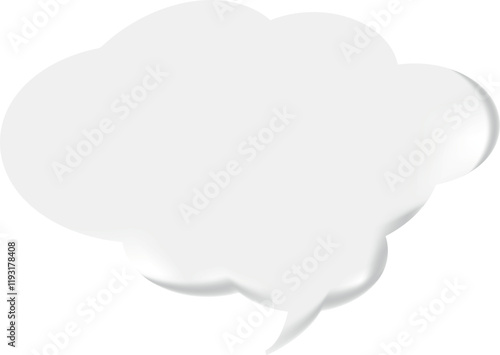 The speech bubble is voluminous.