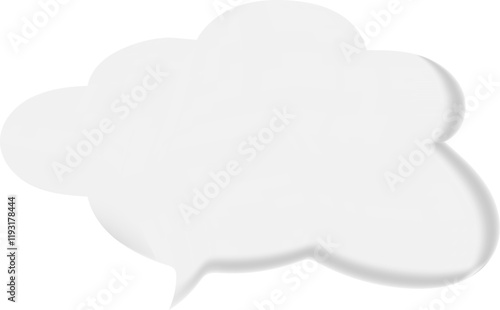 The speech bubble is voluminous.