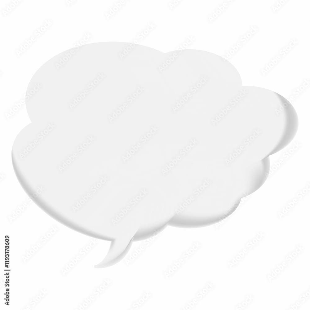 The speech bubble is voluminous. The speech bubble is voluminous.