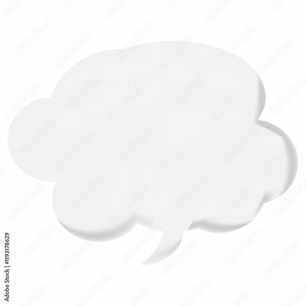 The speech bubble is voluminous.