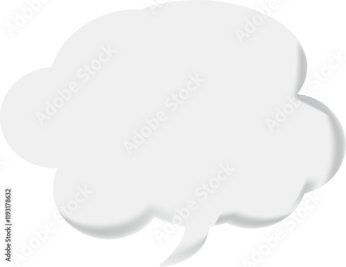 The speech bubble is voluminous.