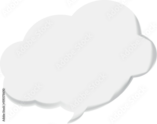 The speech bubble is voluminous.