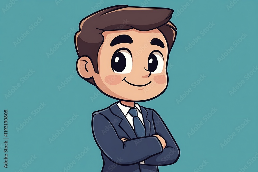 Smiling Businessman Vector Illustration Smiling Businessman Vector Illustration