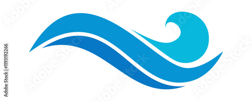 Flowing marine wave design element