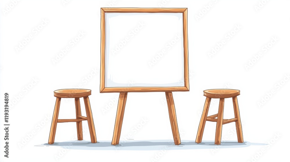 Creating clipart illustrations with markers on a whiteboard Creating clipart illustrations with markers on a whiteboard