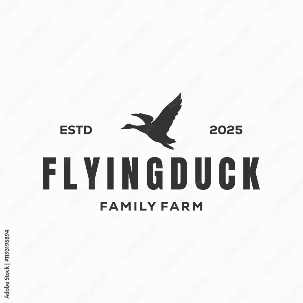 Naklejka premium simple duck logo design