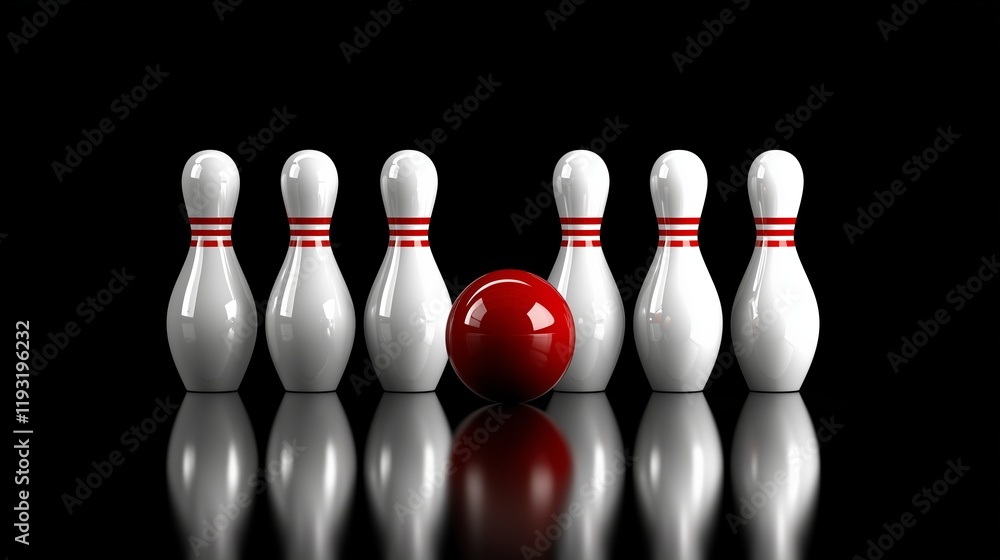 The bowling pins’ perspective of an incoming ball. The bowling pins’ perspective of an incoming ball.