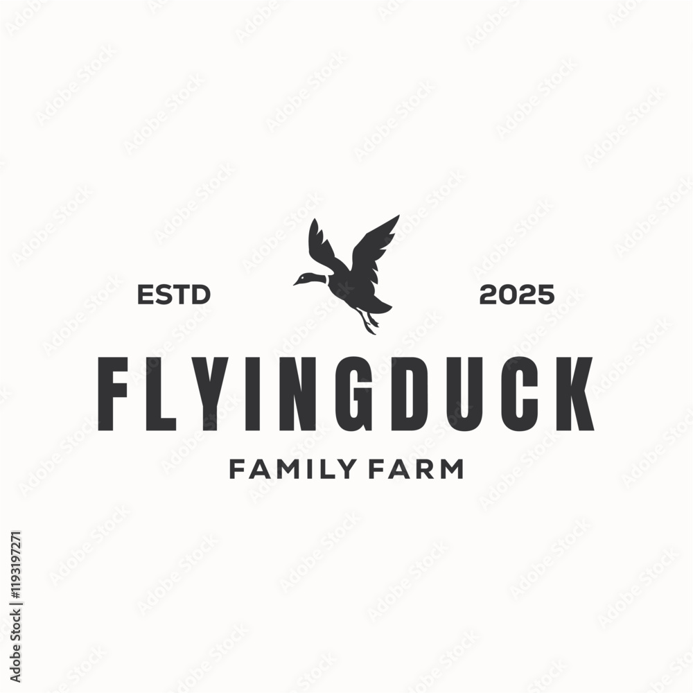 Obraz premium simple duck logo design