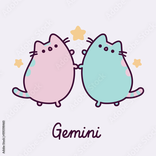 Gemini Zodiac Signs Pusheen