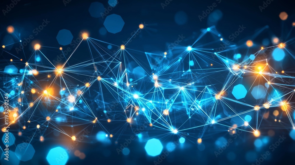 Obraz premium Futuristic hexagon illustration