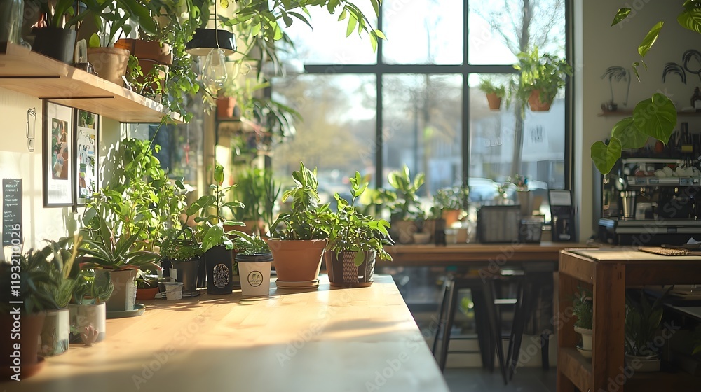 Obraz premium A Natural and Eco-Friendly Workspace for Sustainable Living,Minimalist Workspace