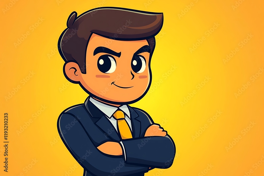 Smiling Boy Businessman Vector Illustration Smiling Boy Businessman Vector Illustration