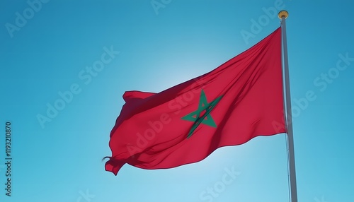 Morocco flag waving against sky