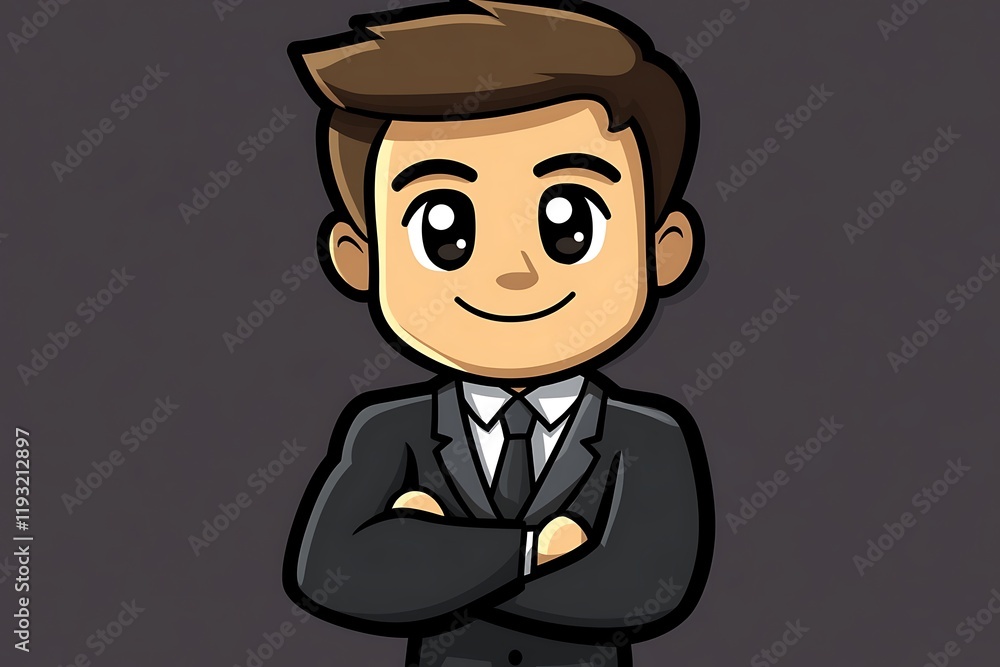 Simple Businessman Illustration in Suit Simple Businessman Illustration in Suit