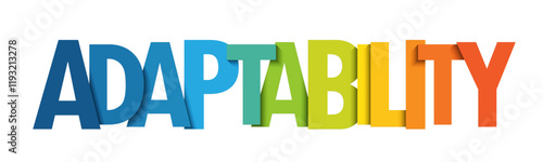 ADAPTABILITY colorful vector typography banner