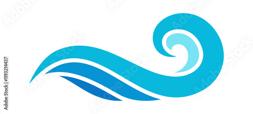 Flowing marine water wave swirl