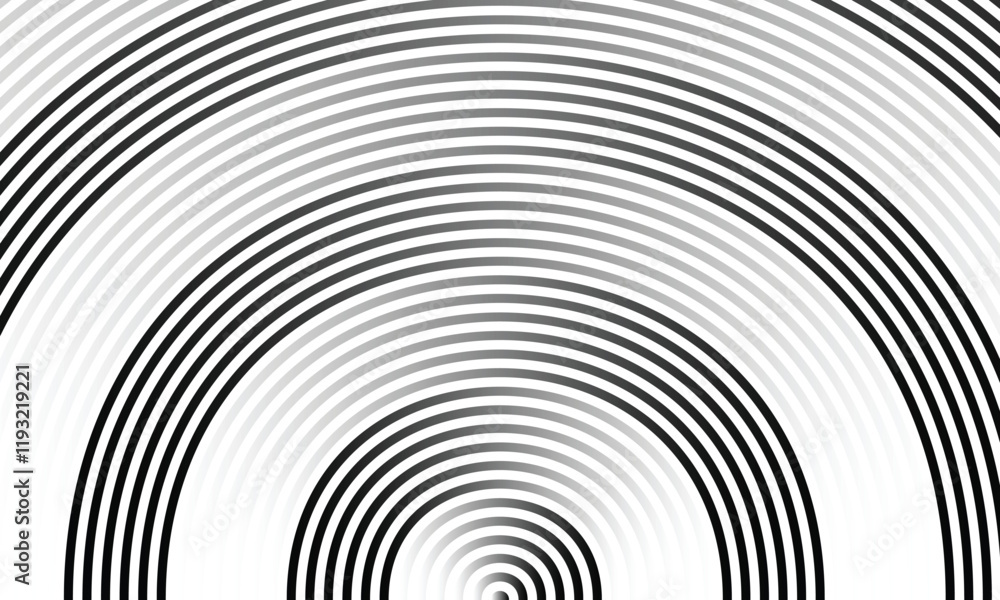 abstract seamless black white gradient circle line pattern art suitable for background. abstract seamless black white gradient circle line pattern art suitable for background.