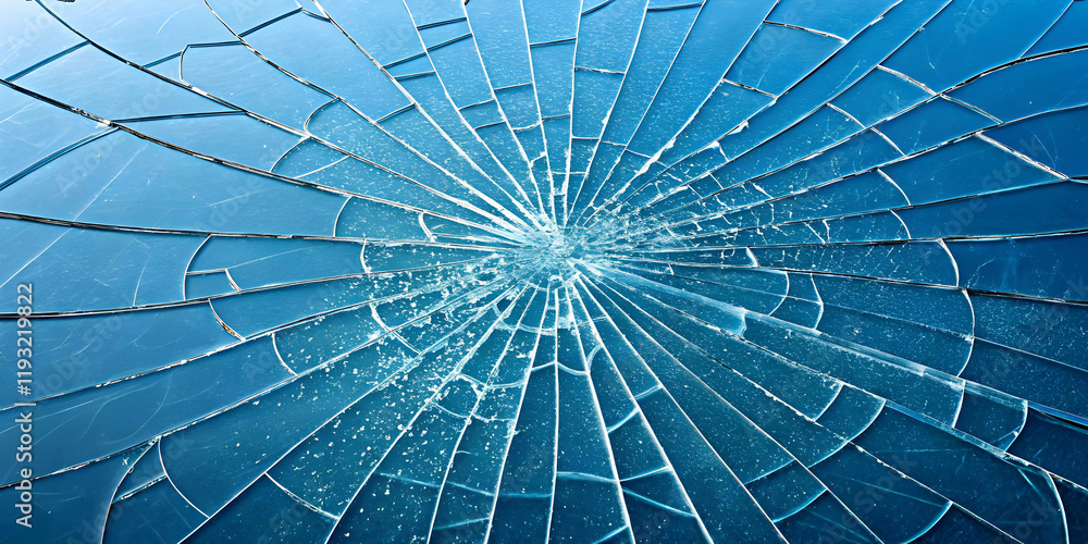 Obraz premium Blue textured background with cracked ice