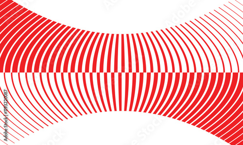 abstract seamless big to small red thin line squeeze pattern vector suitable for background. photo