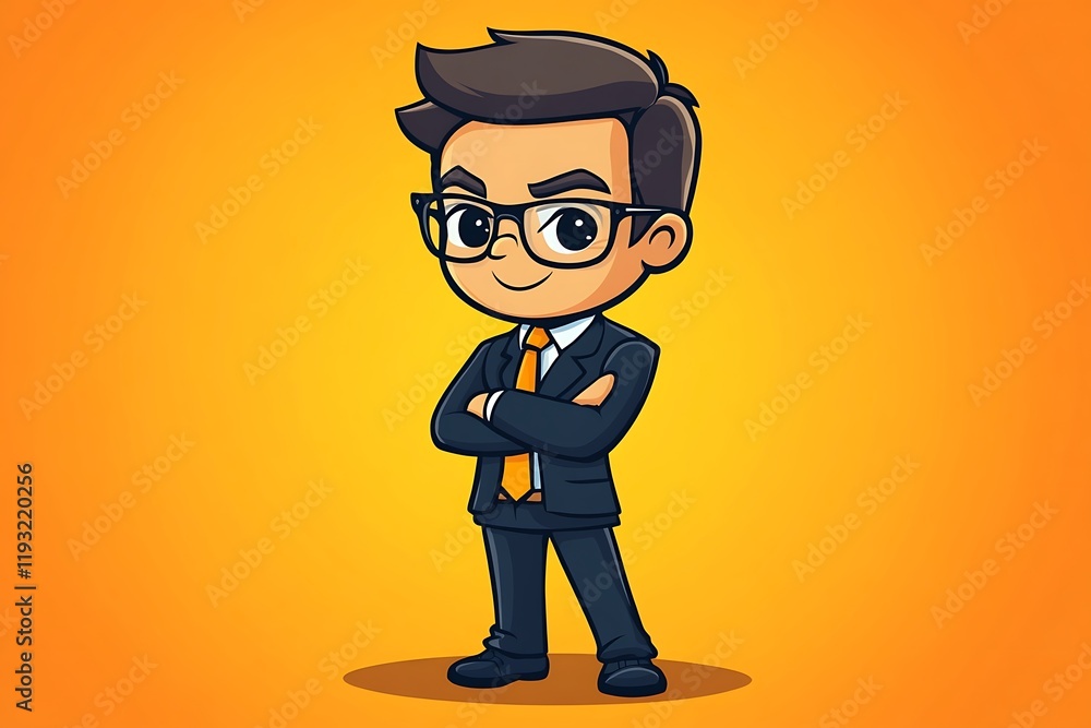 Cute Business Leader Illustration Clipart