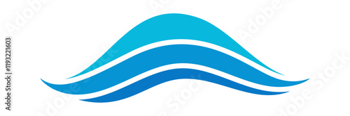 Water wave print curvy flow