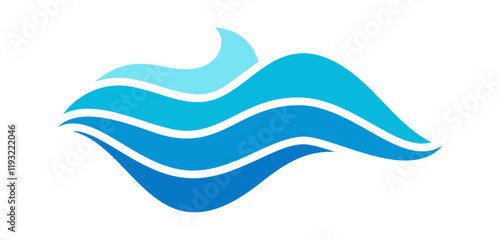 Water wave flowing graphic element