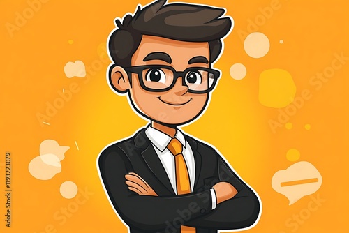 Cute Cartoon Businessman Illustration11 photo