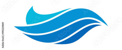 Tidal sea wave water symbol