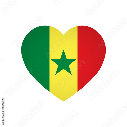 Free Download Senegal flag - rectangle colorful flag representing a country cultural identity and heritage. The essence of national pride and unity. Attached by the corners in a paper album - GFXLoad