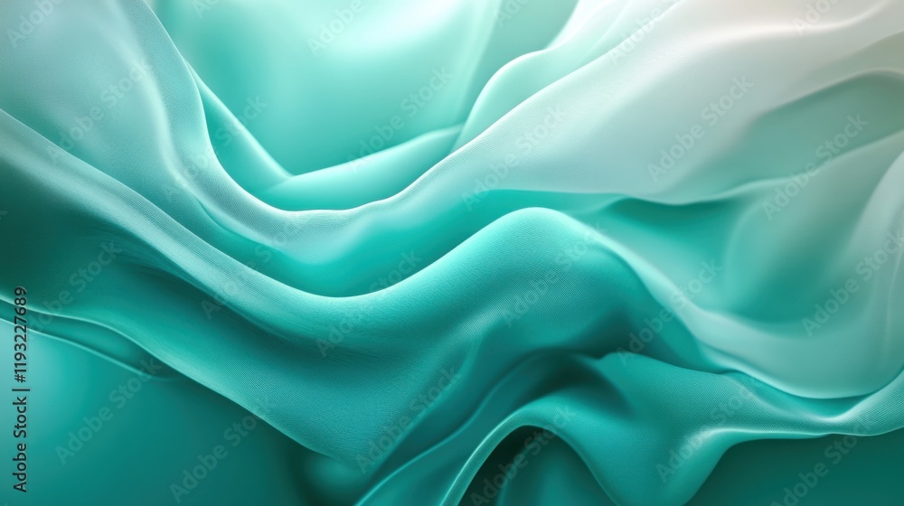 Obraz premium Aqua Teal Silk Fabric Gradient Background