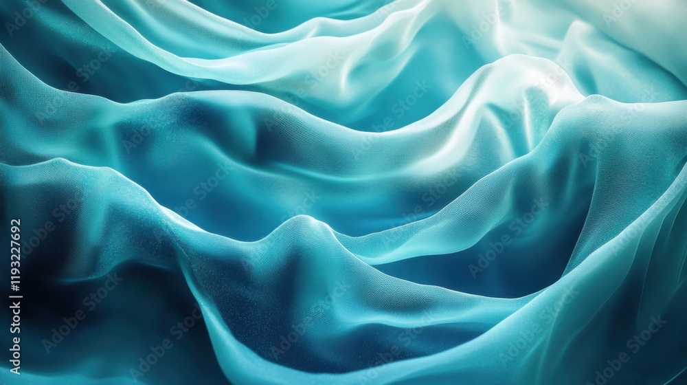 Obraz premium Aqua Teal Silk Fabric Gradient Background