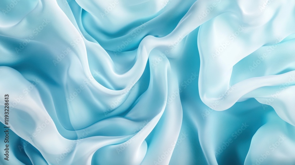 Obraz premium Aqua Turquoise Satin Gradient Fabric Background