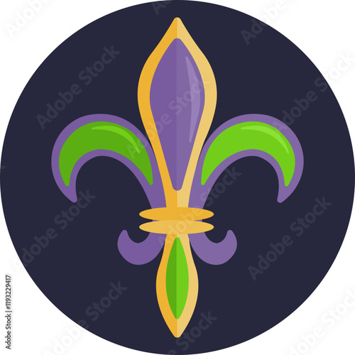 The Fleur De Lis is a classic symbol associated with New Orleans and its rich Mardi Gras traditions.