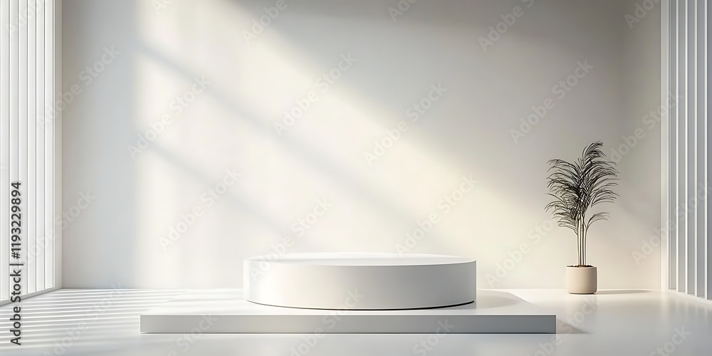 Sleek 3D white podium featuring a long exposure effect set against a pristine white wall, perfect for showcasing products and modern design ideas. Copy space for your design
Sleek 3D white podium featuring a long exposure effect set against a pristine white wall, perfect for showcasing products and modern design ideas. Copy space for your design
