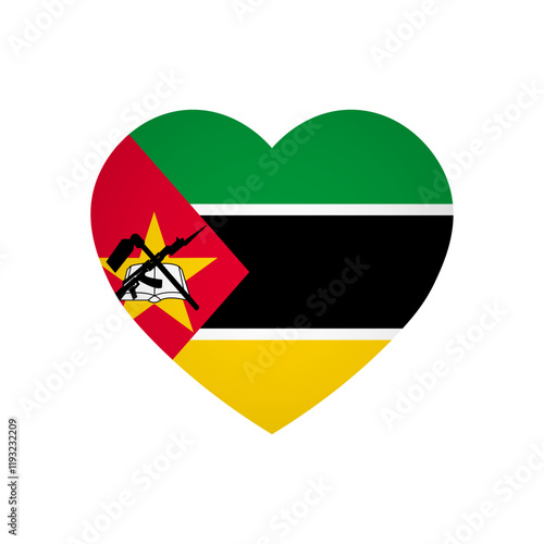 Free Download Mozambique flag - rectangle colorful flag representing a country cultural identity and heritage. The essence of national pride and unity. Attached by the corners in a paper album - GFXLoad