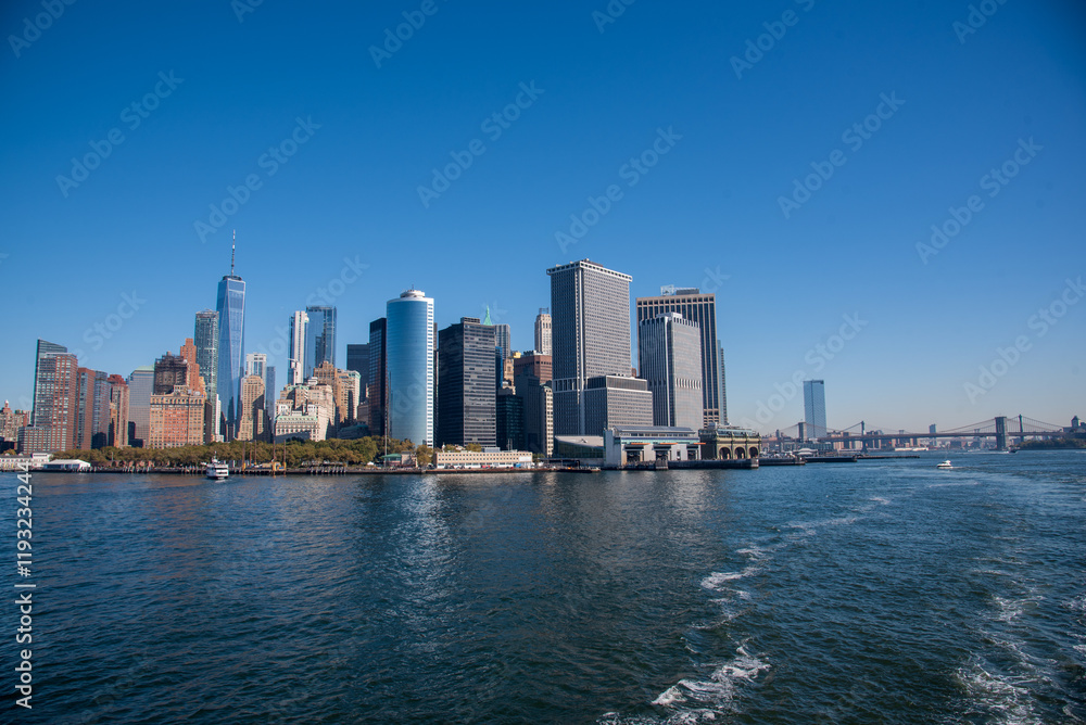 Downtown Manhattan from the Staten Island Ferry Downtown Manhattan from the Staten Island Ferry