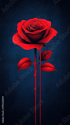 Mystic Neon Rose: A Psychedelic Allure