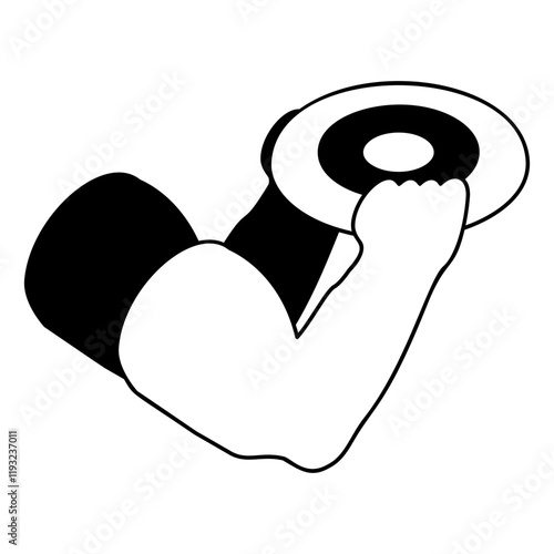Lateral Raise Disc isometric vector icon, Healthy lifestyle symbol, Body Exercising Sign,Circuit training equipment illustration, Front Shoulder Raise Weight Plates  concept