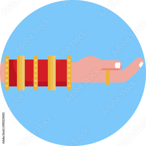 In Hindu weddings, bangles are an important symbol of a woman's married status, traditionally worn by brides to signify love, prosperity, and happiness.