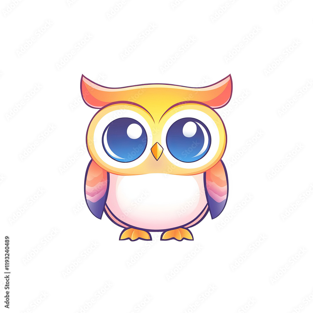 Cute cartoon owl character digital art whimsical style bright colors playful environment adorable design Cute cartoon owl character digital art whimsical style bright colors playful environment adorable design