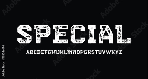 Modern Vintage Grunge Rough Distress Bold Font. Typography urban style alphabet fonts for fashion, sport, movie, logo design, vector illustration
