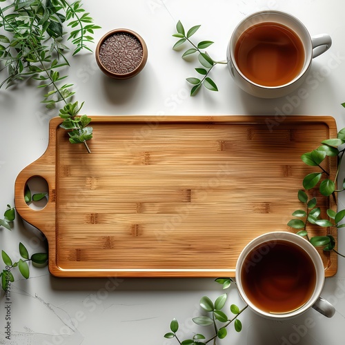 Mockup of a blank desk pad with custom text placed on a clean white background, great for office branding, workspace personalization, and ergonomic setup. photo