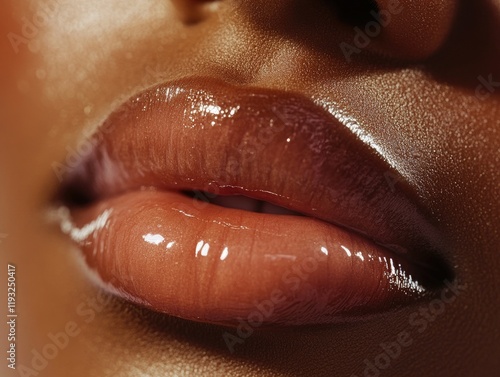 Obraz na płótnie Luscious Lip Gloss Ad w salonie
