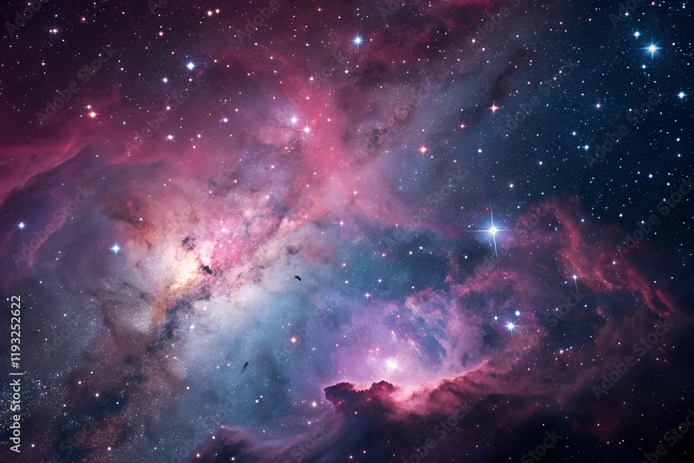 Obraz premium Colorful Nebula in Deep Space